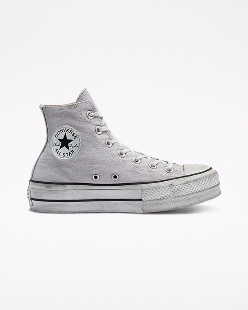 Women\'s Converse Chuck Taylor All Star Lift Smoked Canvas High Top Platform Shoes Grey | AU 135C8T